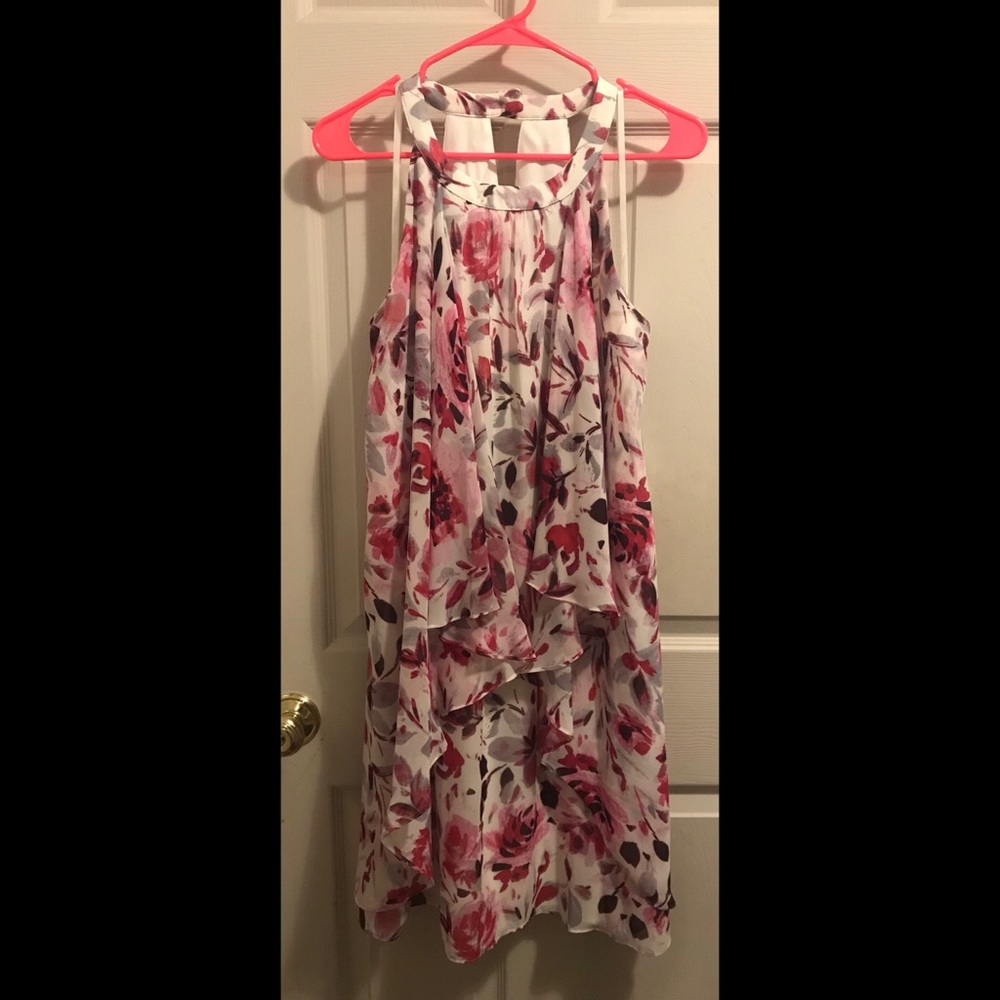 Flowy floral halter style dress